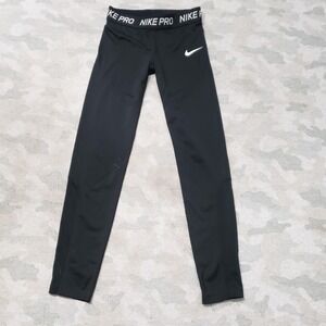 Nike Leggings Youth Medium Black Dri-Fit Pull On Gym Yoga Fitness